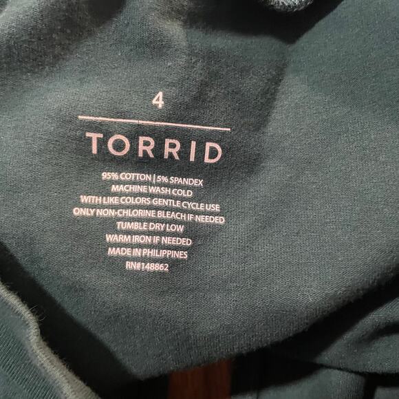 Torrid Top Cutout Foxy Green Sz 4X New Stretch Long Sleeve Pullover - Picture 4 of 9